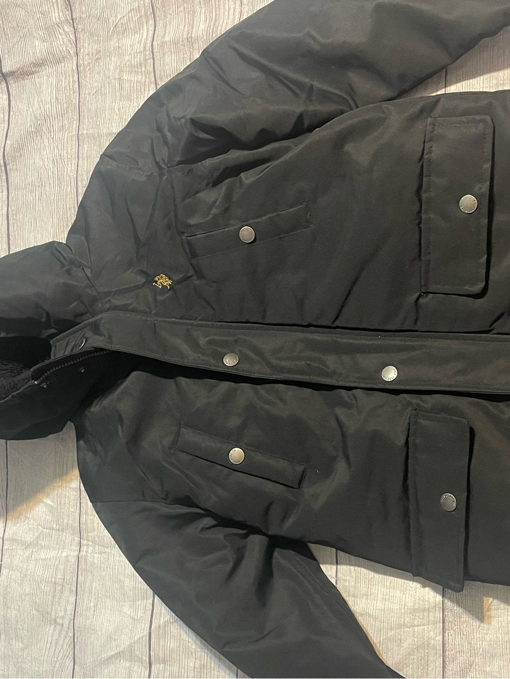 Boys Black Insulated Winter Jacket L